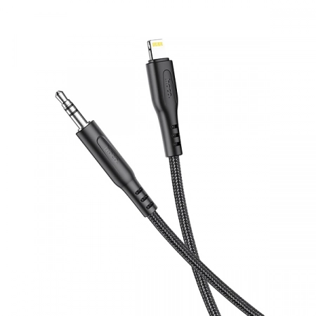 Аудиокабель Lightning (m) - jack 3.5 (m) HOCO UPA18 1.0м (черный)