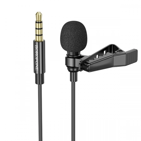 Микрофон петличный Borofone BFK11 (черный)