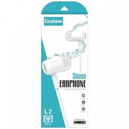 Наушники Earphone L2 (белые)