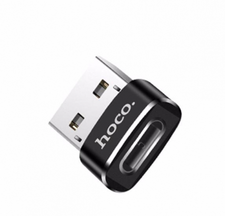 Адаптер USB (m) - Type-C (f) HOCO UA6 (черный)