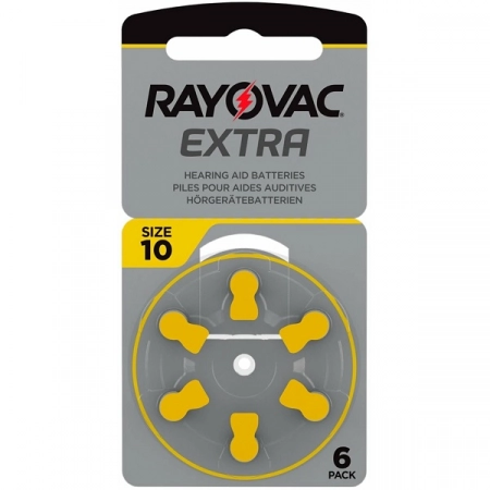 Батарейка ZA10 Rayovac Extra для слуховых аппаратов (6/60)