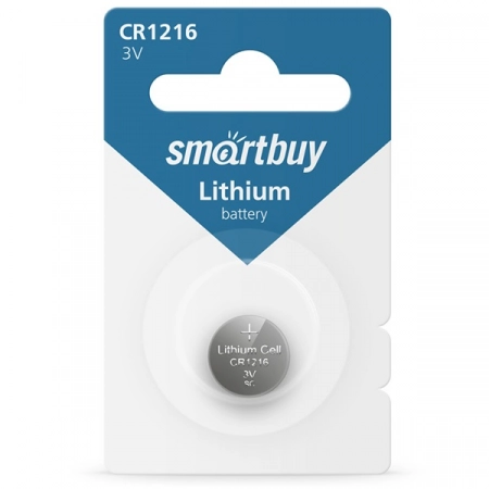 Батарейка CR1216-1BL Smartbuy (1/12)
