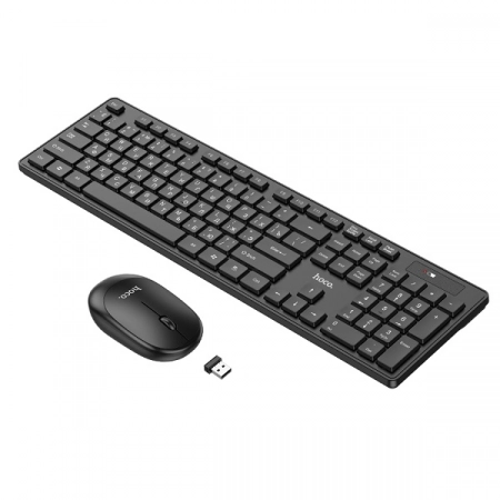 Набор беспроводной клавиатура + мышь HOCO GM17 русская версия (черный)