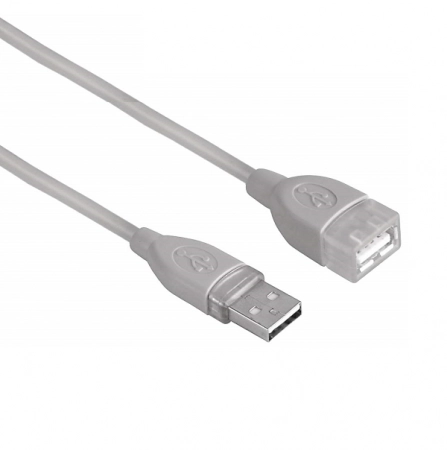 Кабель - удлинитель USB (Am) - USB (Af) 5.0м (серый)
