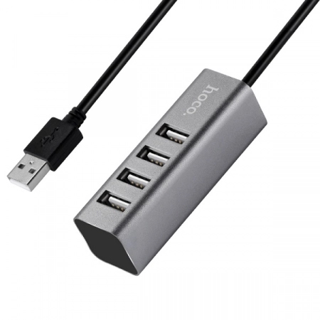 HUB USB Hoco HB1 4USB (серый)