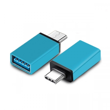 Адаптер OTG Type-C - USB 3.0 (синий)