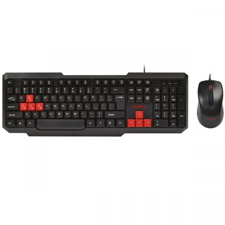 Комплект клавиатура+мышь Smartbuy ONE SBC-230346-KR (черно-красный)