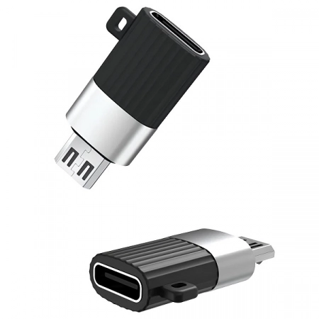 Адаптер micro USB - Type-C XO NB149-C (черный)