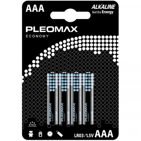 Батарейка AAA Pleomax Economy LR03-4BL (4/40)