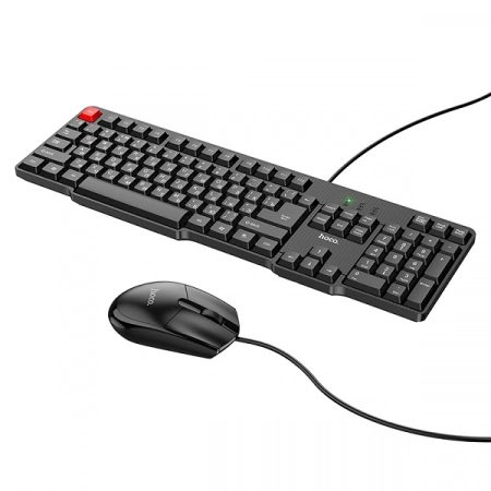 Набор проводной клавиатура + мышь HOCO GM16 русская версия (черный)