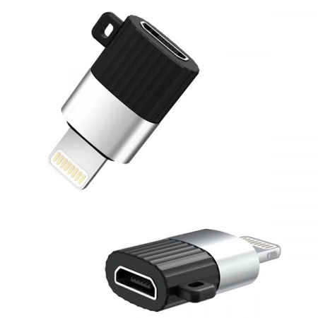Адаптер Lightning (m) - Micro USB (f) XO NB149-B (черный)