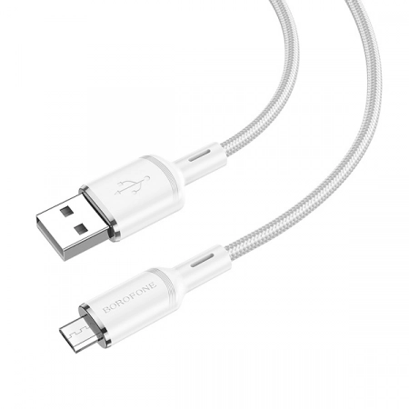 Кабель USB - Micro USB Borofone BX90 1.0м 2.4A (белый)