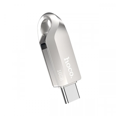 Type-C USB 3.0 флеш-накопитель 16Gb HOCO UD8 (серебристый)