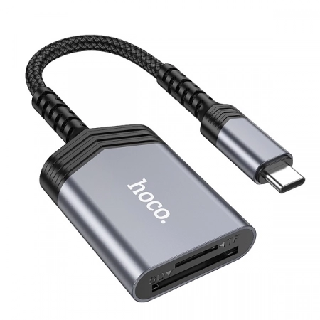 Адаптер OTG Type-C - USB HOCO UA25 (серый)