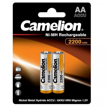 Аккумулятор AA 2200mAh Camelion HR6-2BL (2/24)