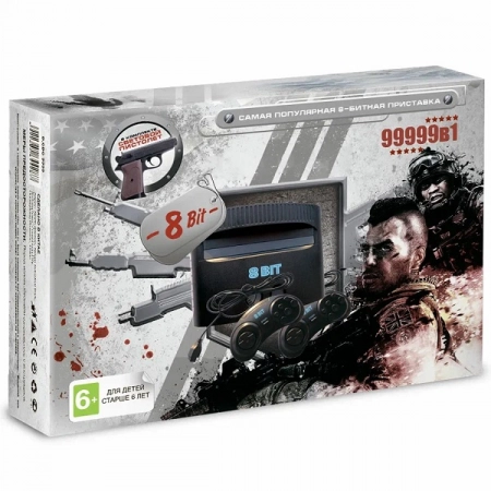 Игровая приставка 8bit Call of Duty Ghost с пистолетом (99999 встроенных игр)