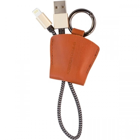 Кабель USB - Lightning JOYROOM Fabric Keyring JR-S119 0.18м 2.0А (коричневый)