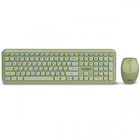 Комплект беспроводной клавиатура+мышь Smartbuy SBC-666395AG-G (зеленый)