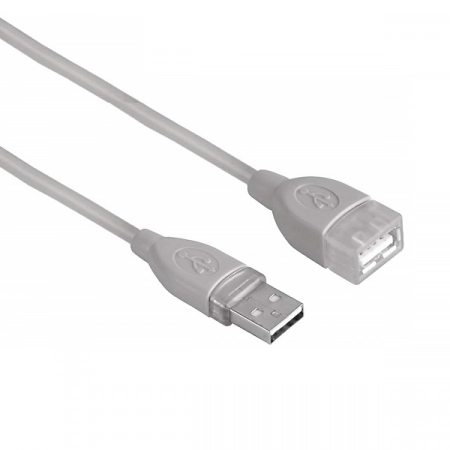 Кабель соединительный USB (Am) - USB (Af) 1.5м (серый)