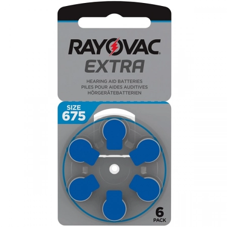 Батарейка ZA675 Rayovac Extra для слуховых аппаратов (6/60)