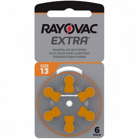 Батарейка ZA13 Rayovac Extra для слуховых аппаратов (6/60)