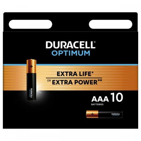 Батарейка AAA Duracell Optimum LR03-10BL (10/80)