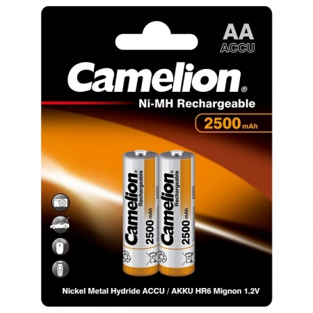 Аккумулятор AA 2500mAh Camelion HR6-2BL (2/24)