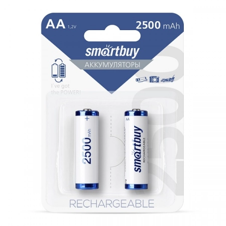 Аккумулятор AA 2500mAh Smartbuy HR6-2BL (2/24)